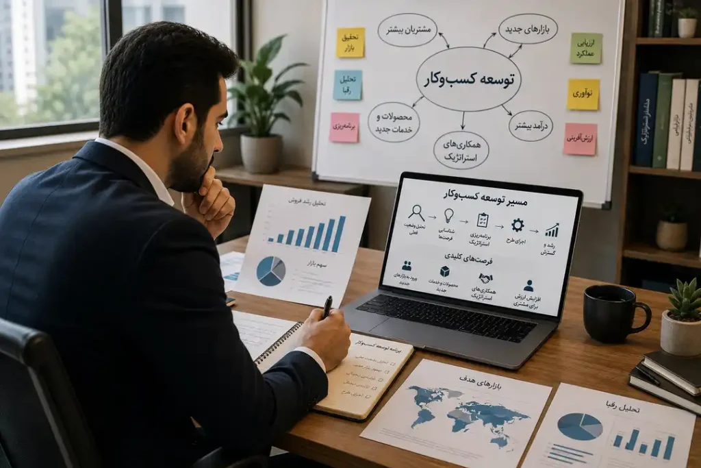 مراحل توسعه کسب‌وکار و شناسایی فرصت‌های جدید بازار