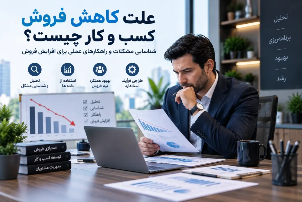 علت کاهش فروش کسب و کار و تحلیل مشکلات فرآیند فروش